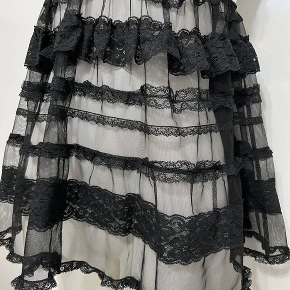 Victoria's Secret Sexy Ruffled Lace Lingerie Dress Mesh - Picture 5 of 11